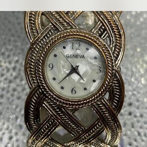 Geneva Women's Gold and Silver Bracelet Watch